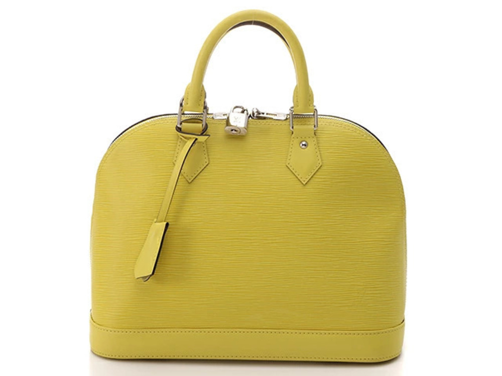 LOUIS VUITTON Alma Handbag Epi Leather Pistache